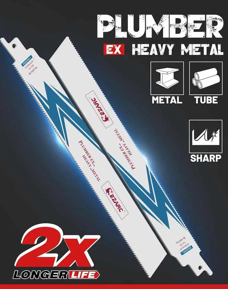 EZARC 6" 14 TPI Bi-Metal Reciprocating Saw Blade for Heavy Metal