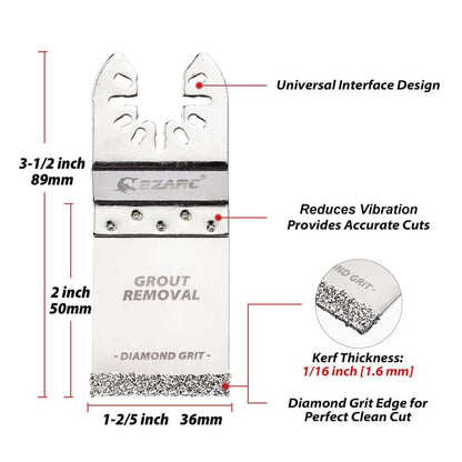 EZARC 1 2/5" Universal Fit Diamond Grit Oscillating Blade