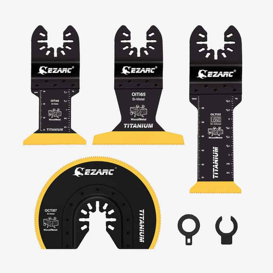 EZARC 4PC Titanium Oscillating Multi-tool Blade Set