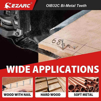 EZARC 10PC General Purpose Extra-Long Oscillating Saw Blade Set