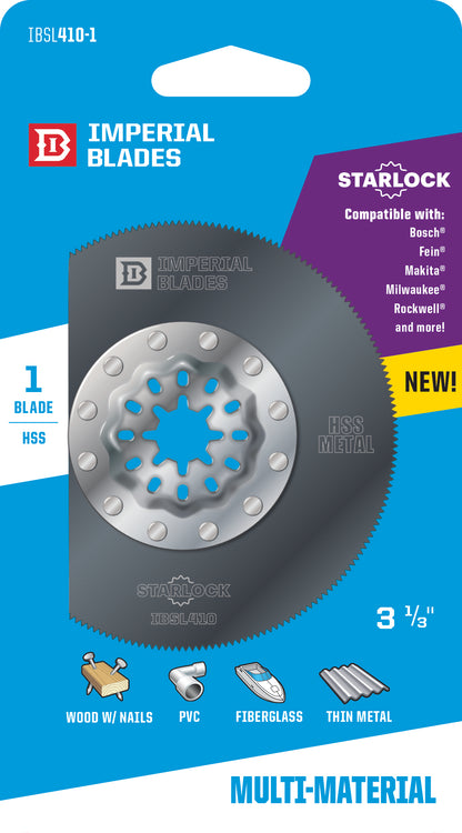 Imperial Blades - 3-3/8" Thin Metal Segment Blade - IBSL410 - Starlock-Oscillating Blade-Imperial Blades Direct-Ridgeline Tool - Oscillating Blades Direct